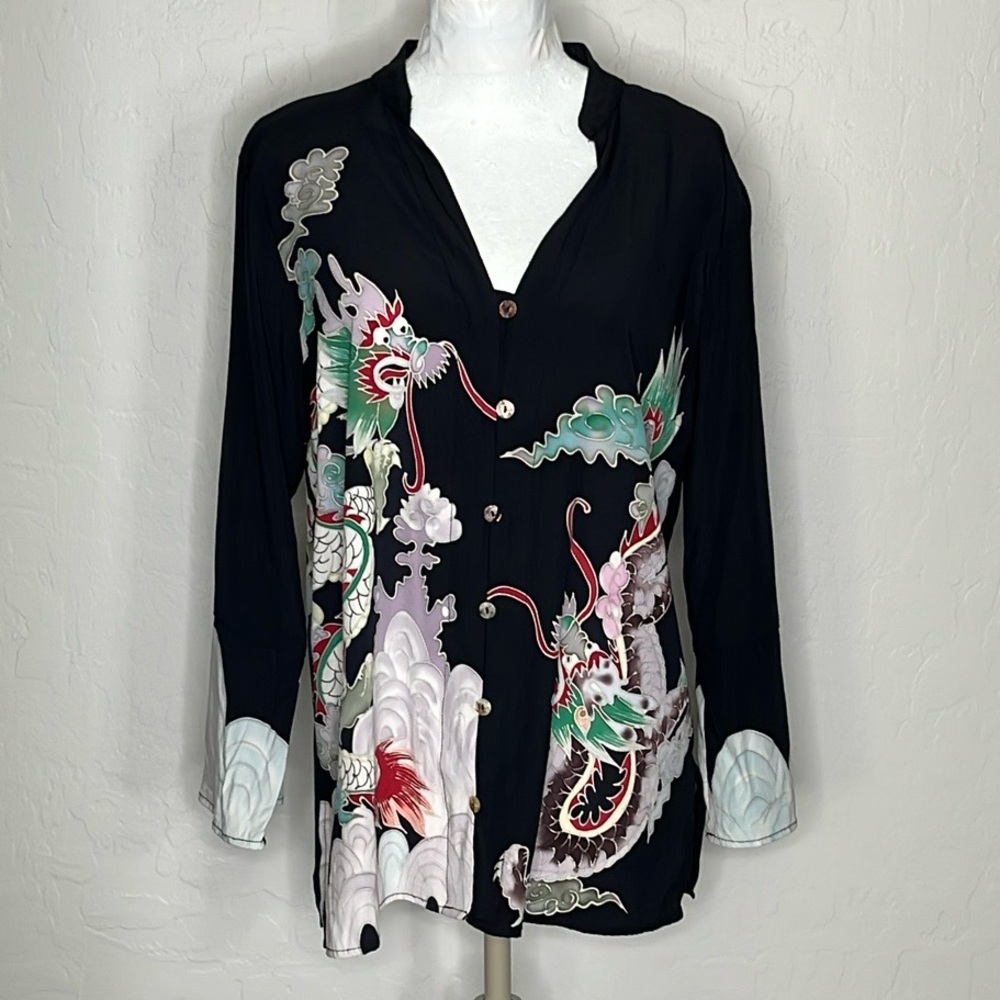 CITRON Elegant Black Floral Women's Top